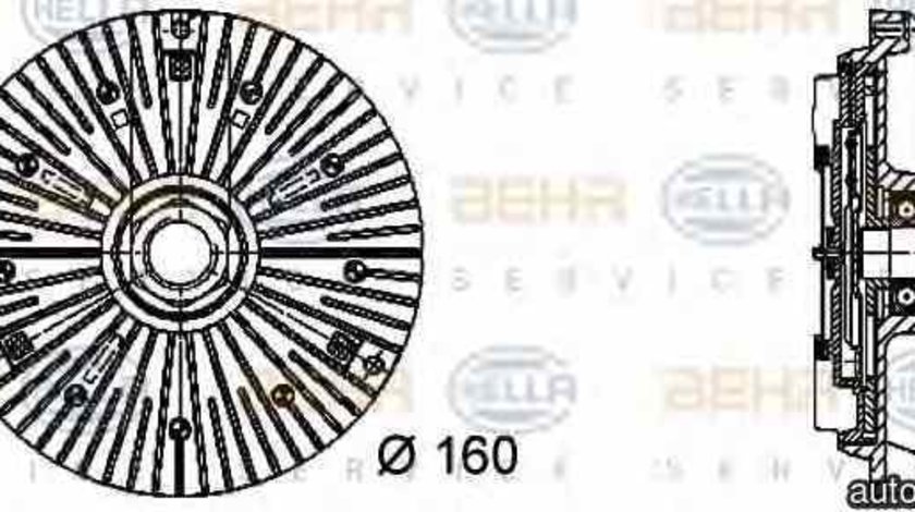 Cupla ventilator radiator / Vascocuplaj AUDI A4 Avant 8D5 B5 HELLA 8MV 376 732-031