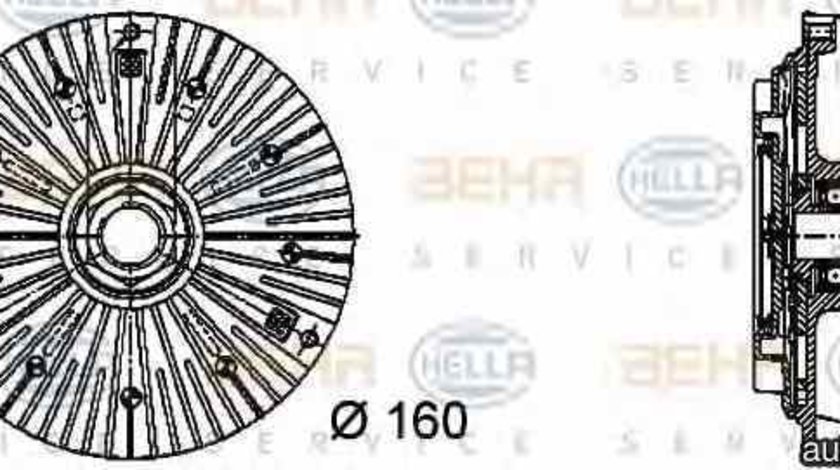 Cupla ventilator radiator / Vascocuplaj BMW 7 E38 HELLA 8MV 376 732-441