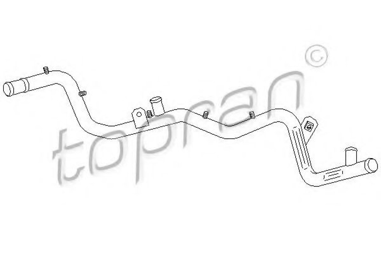 Cuplaj conducta lichid racire VW PASSAT Variant (3A5, 35I) (1988 - 1997) TOPRAN 100 259 piesa NOUA