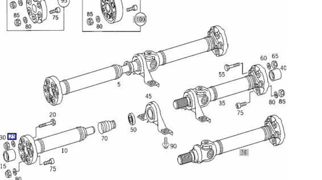 Cuplaj elastic la cardan Mercedes S Class 210 411 02 15