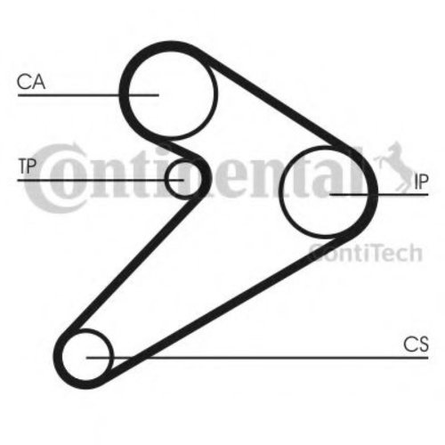 Curea de distributie MITSUBISHI PAJERO II (V3_W, V2_W, V4_W) (1990 - 1999) CONTITECH CT517 piesa NOU...