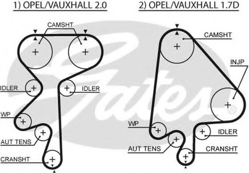 Curea de distributie OPEL ASTRA F Combi (51, 52) (1991 - 1998) GATES 5368XS piesa NOUA