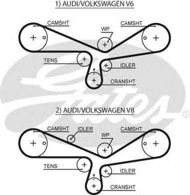 Curea de distributie VW TOUAREG (7LA, 7L6, 7L7) (2002 - 2010) GATES 5493XS piesa NOUA