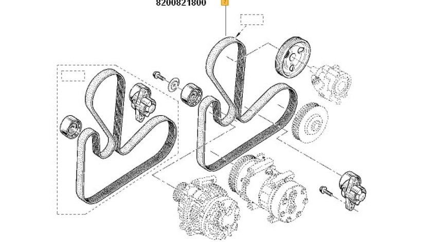 CUREA TRANSMISIE CANELATA Logan 1.6 16V RENAULT 8200821800 <br>