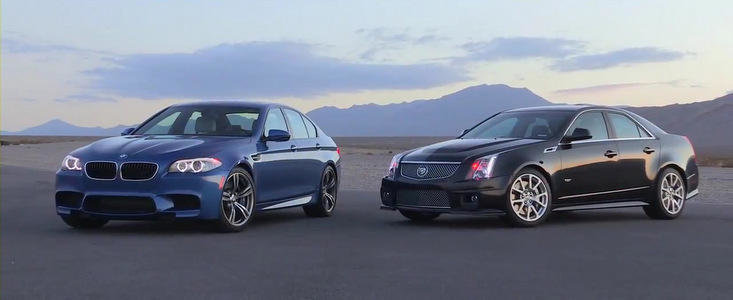 Curiozitatea Zilei: Cum se descurca ultimul Cadillac CTS-V in fata noului BMW M5 Curiozitatea Zilei: Cum se descurca ultimul Cadillac CTS-V in fata noului BMW M5