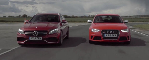 Cursa dintre noul Benz C63 si vechiul Audi RS4 se incheie cu un rezultat surpriza