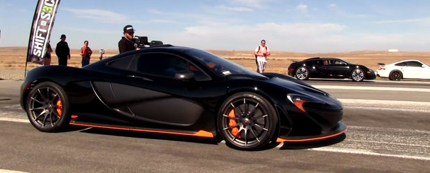 Cursa inceputului de an: Bugatti Veyron vs McLaren P1, pe jumatate de mila