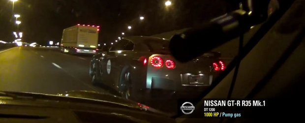 Curse ilegale in Rusia: Intrecere la peste 250 km/h intre doua Porsche si un GT-R!