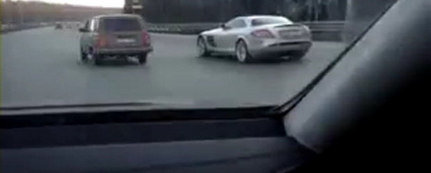 Curse ilegale in Rusia: Mercedes CL63 AMG by Kleeman versus Mercedes SLR McLaren