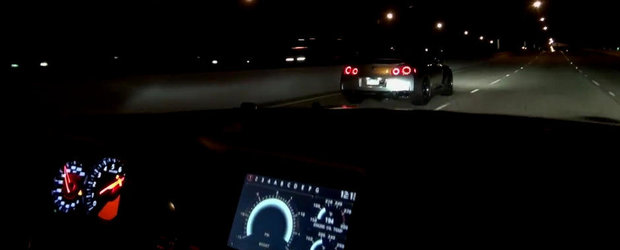 Curse ilegale la 280+ km/h: Nissan GT-R de 1.500 CP vs Nissan GT-R de 1.600 CP