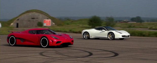 Curse Legale: Koenigsegg Agera R devoreaza noul Ferrari 458 Italia