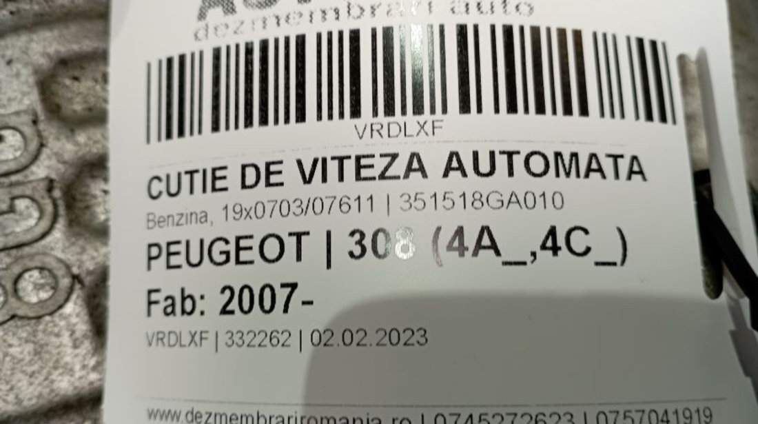 Cutie de Viteza Automata 351518ga010 Benzina, 19x0703/07611 Peugeot 308 4A ,4C 2007
