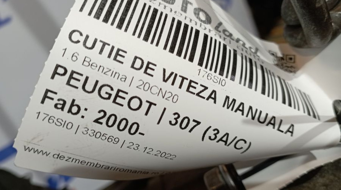 Cutie de Viteza Manuala 20cn20 1.6 Benzina Peugeot 307 3A/C 2000