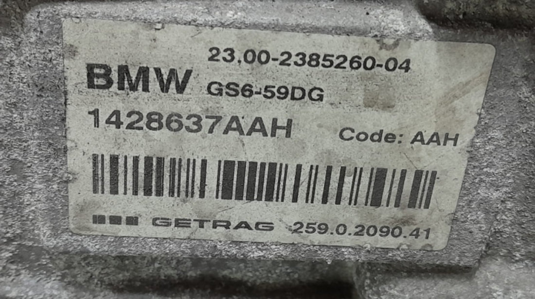 Cutie de viteze manuala 1.5 d gs6-59dg BMW Seria 2 Active Tourer F45 [2014 - 2018] 1.5d B37C15A