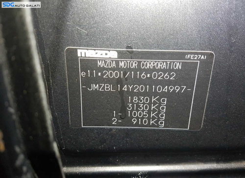 Cutie de Viteze Manuala 5 Trepte 1.6 D Y6 Mazda 3 2003 - 2009