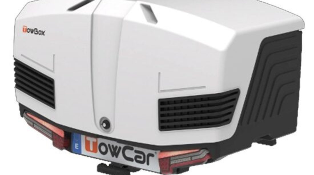 Cutie portbagaj cu Prindere pe Carligul de Remorcare auto Towbox V3 Arctic Alb