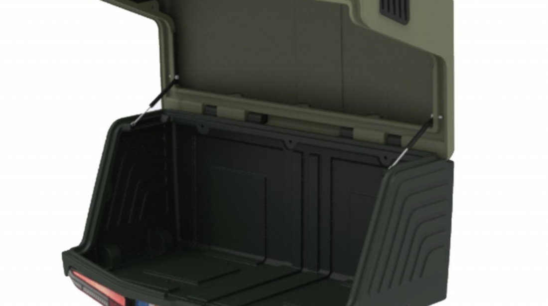 Cutie portbagaj pe carligul de remorcare auto Towbox V3 Camper Verde Aer