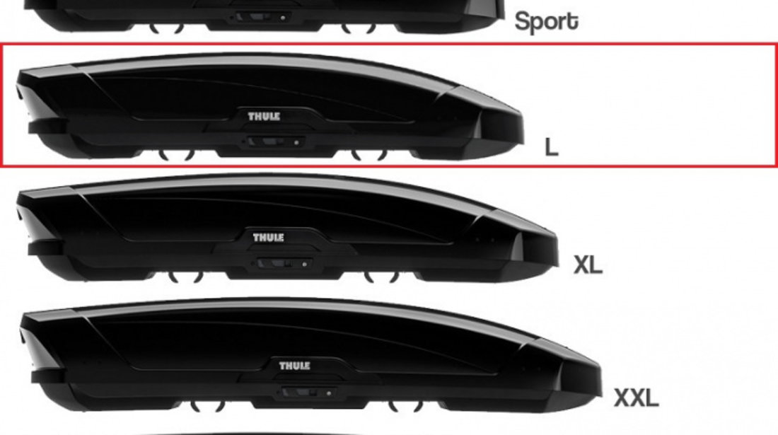 Cutie portbagaj Thule Motion XT L Titan Lucios