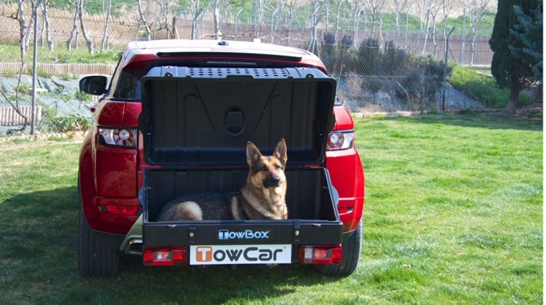 Cutie portbagaj transport animale de companie/vanatoare Towbox V1 DOG Negru