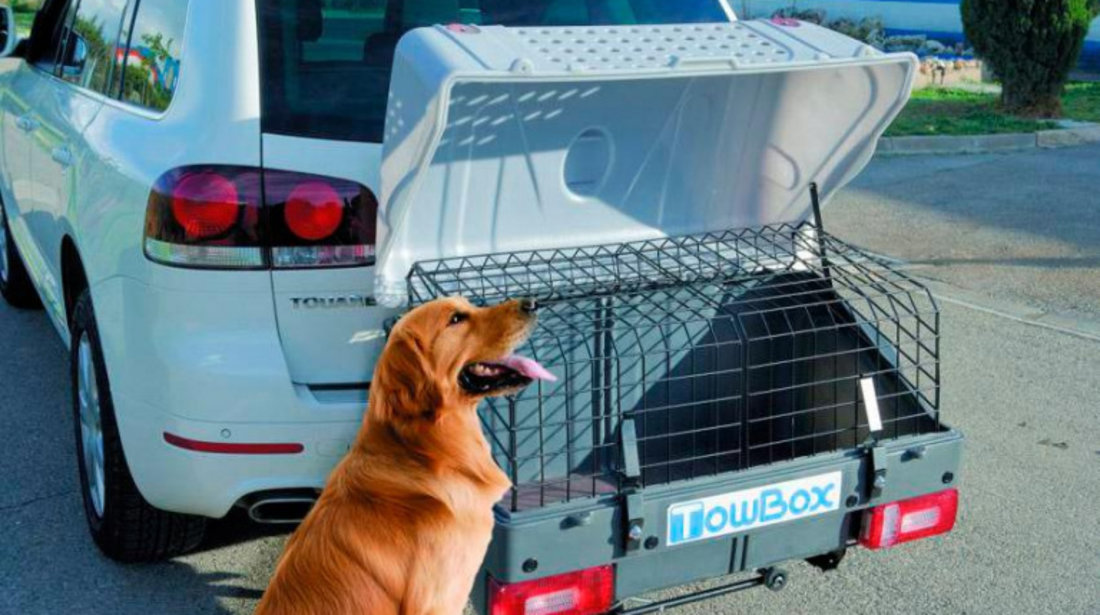 Cutie portbagaj transport animale de companie/vanatoare Towbox V1 DOG Negru