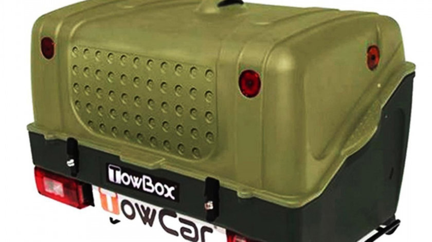Cutie portbagaj transport diverse bagaje Towbox V1 Verde