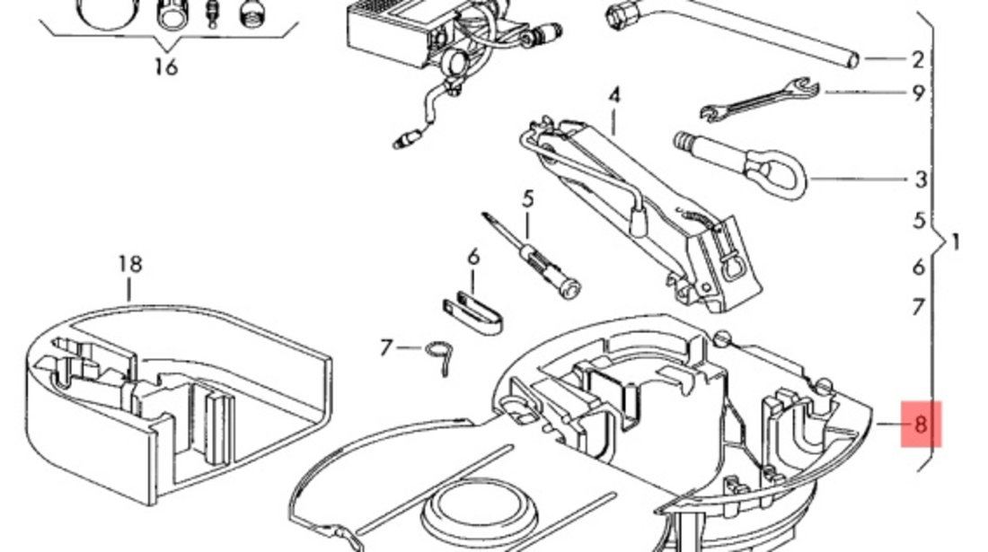 Cutie scule SKODA FABIA (6Y2) [ 1999 - 2008 ] OEM 6Q0012115F 6Q0 012 115 F