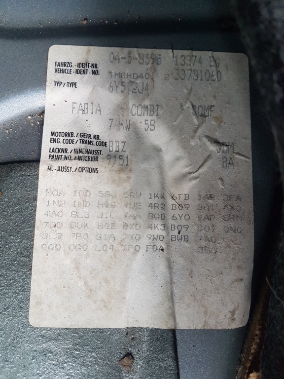Cutie Viteze 5 Trepte Manuala Skoda Fabia 1 1.4 BBz 2000 - 2007 COD : GDM