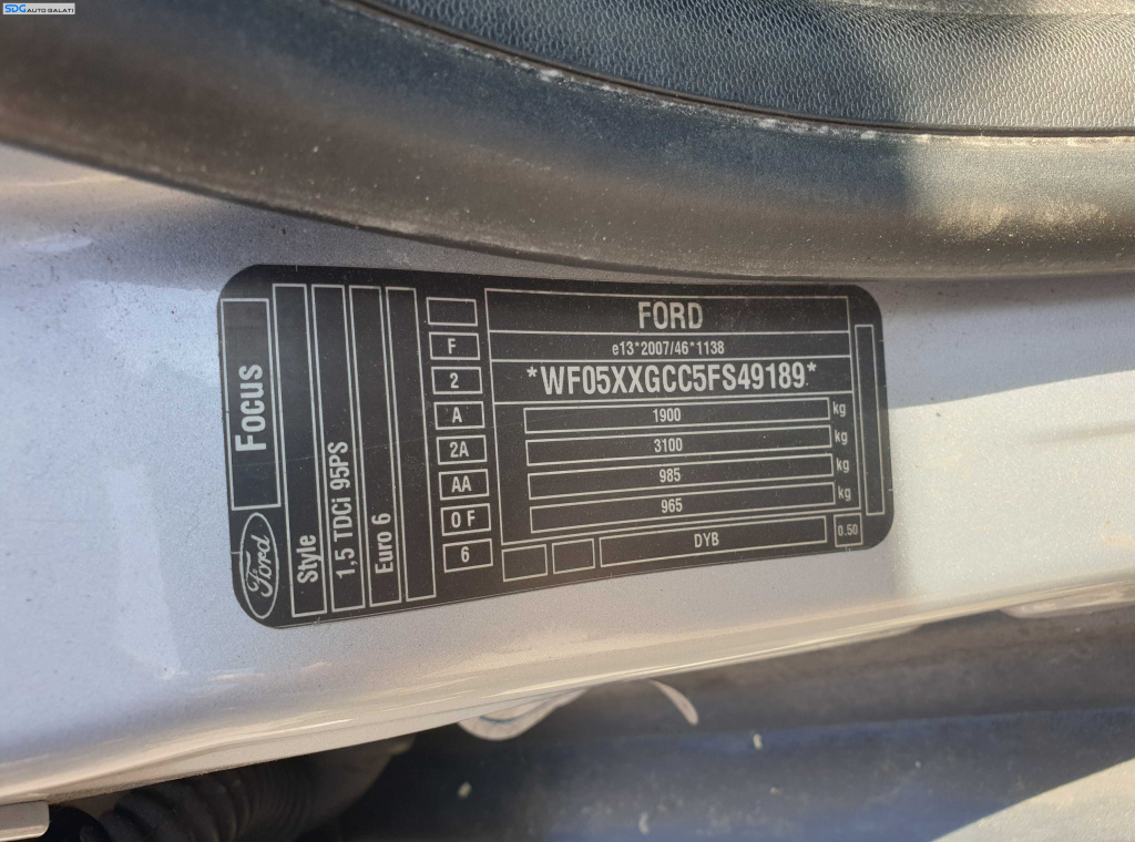 Cutie Viteze Manuala 6 Trepte cu Start Stop Ford Focus 3 1.5 TDCI 2014 - 2018 [K5934]