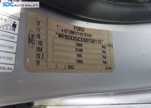 Cutie Viteze Manuala in 5 Trepte 1.6 TDCI 109CP G8DB Ford Focus 2 2004 - 2010