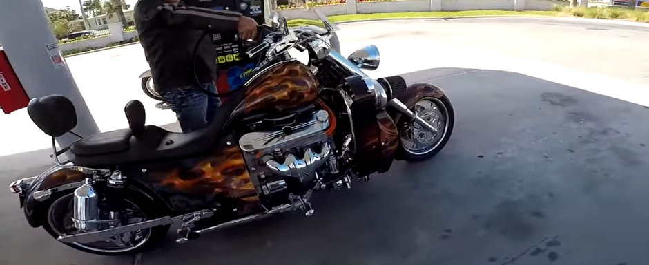 Da volumul la maxim! Uite cum suna o motocicleta cu motor V8 de 7.0 litri si 1200 de cai putere Da volumul la maxim! Uite cum suna o motocicleta cu motor V8 de 7.0 litri si 1200 de cai putere