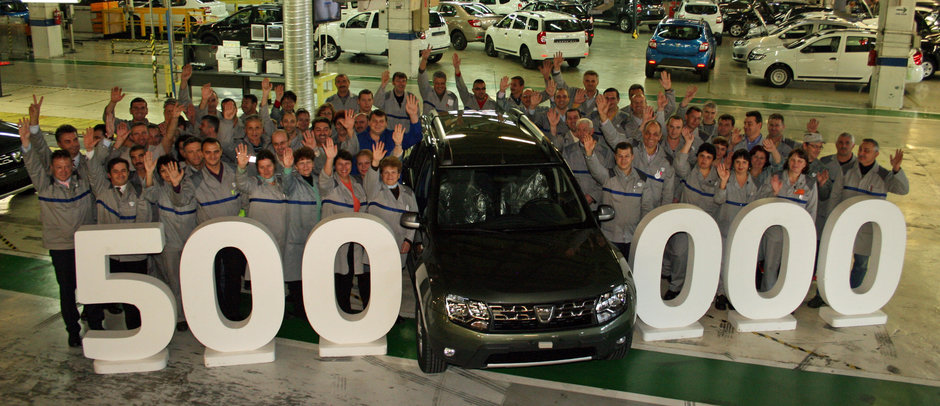 Dacia Duster a ajuns la exemplarul cu numarul 500.000 Dacia Duster a ajuns la exemplarul cu numarul 500.000