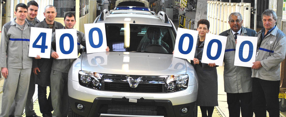 Dacia Duster a ajuns la modelul cu numarul 400.000 Dacia Duster a ajuns la modelul cu numarul 400.000