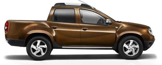 Dacia Duster pick-up cu 4 usi, surprinsa in teste la Pitesti