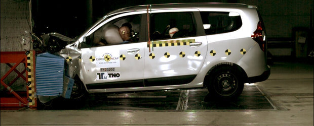 Dacia Lodgy primeste 3 stele la testele de impact Euro NCAP, un rezultat anticipat