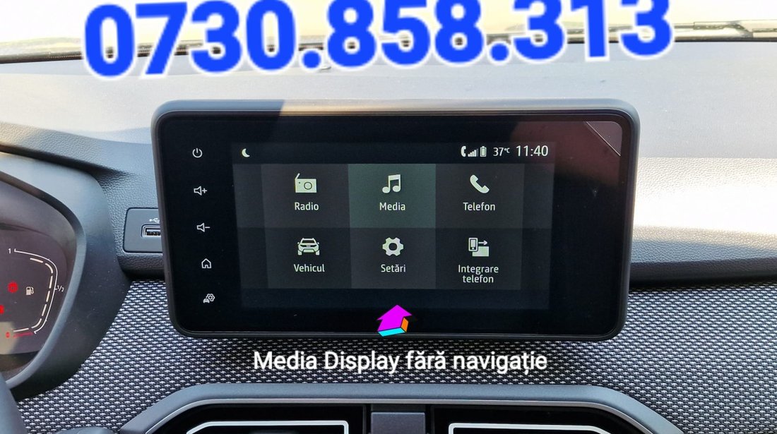 DACIA  Media Display WI-FI Navigatie Wazze WIRELESS Logan 3 Sandero 3 Duster 3 Jogger Navigatie MN.4