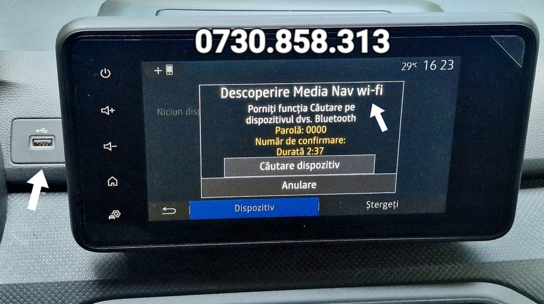 DACIA  Media Display WI-FI Navigatie Wazze WIRELESS Logan 3 Sandero 3 Duster 3 Jogger Navigatie MN.4