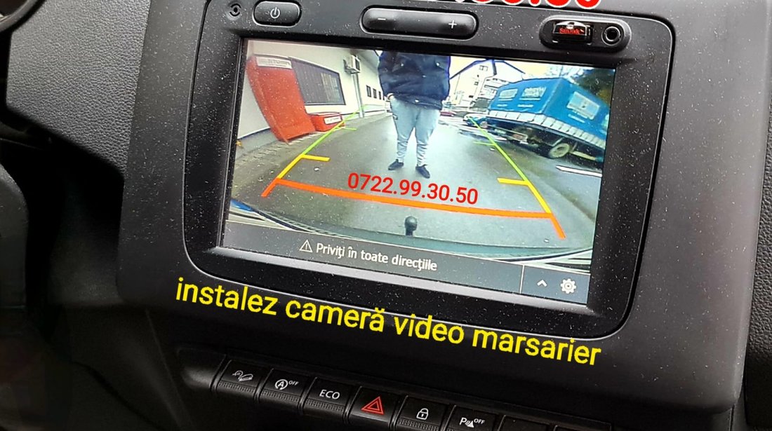 Dacia Rear view instalez camera video reverse marsarier Duster Logan Sandero Dokker Lodgy CLIO 4