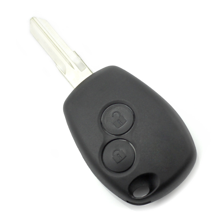 Dacia / Renault - Carcasa cheie cu 2 butoane și suport inox pentru baterie CC216