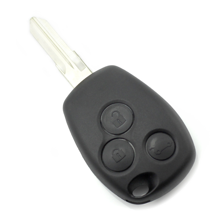 Dacia / Renault - Carcasa cheie cu 3 butoane si suport baterie din inox CC218
