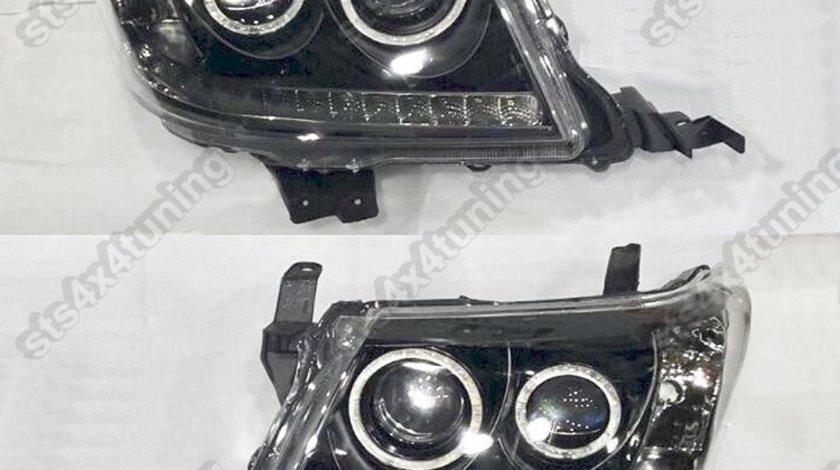 DAYLINE FARURI CU ANGEL EYE TOYOTA HILUX VIGO 2012-2016 CU LUPA BK [V3]