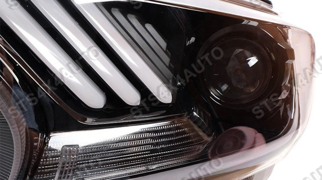 DAYLINE FARURI CU LED DYNAMIC SEMNALIZARE FORD RANGER T7/T8 2015-2020 CU LUPA BK [MUSTANG DESIGN]