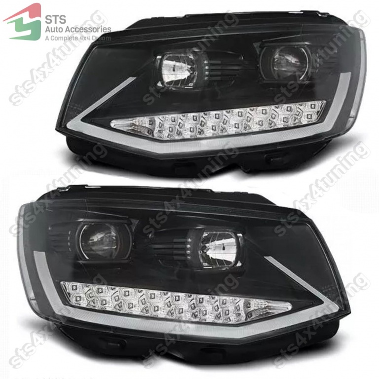 DAYLINE FARURI CU LED SEMNALIZARE VW TRANSPORTER T6 2016-2019 BK [V1]