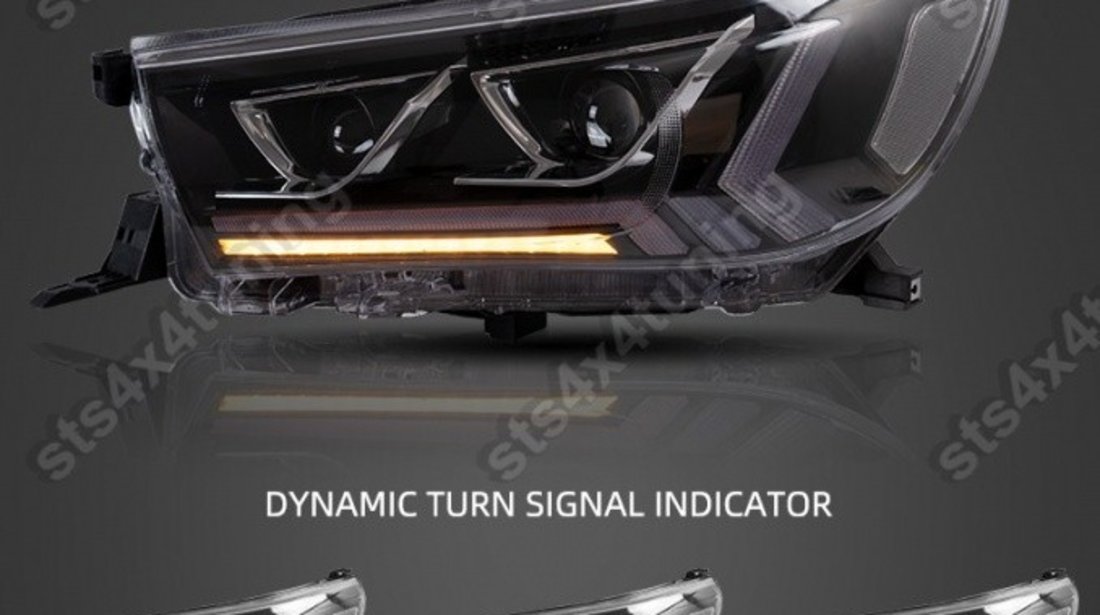 DAYLINE FARURI CU SEMNALIZARE SEQUENTIAL LED TOYOTA HILUX REVO 2016-2020 [V1]