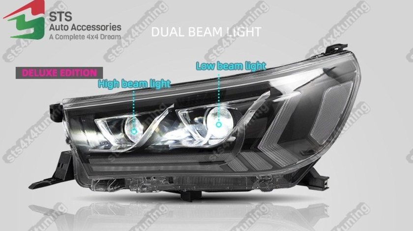 DAYLINE FARURI CU SEMNALIZARE SEQUENTIAL LED TOYOTA HILUX REVO 2016-2020 [V1]