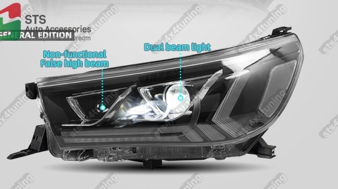 DAYLINE FARURI CU SEMNALIZARE SEQUENTIAL LED TOYOTA HILUX REVO 2016-2020 [V2]