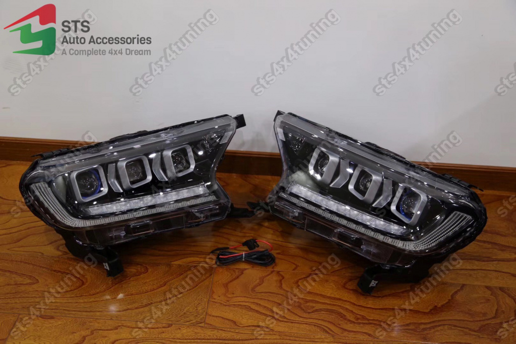 DAYLINE FULL LED FARURI CU LED SEMNALIZARE DYNAMIC FORD RANGER T7/T8 2015-2021 [V4]