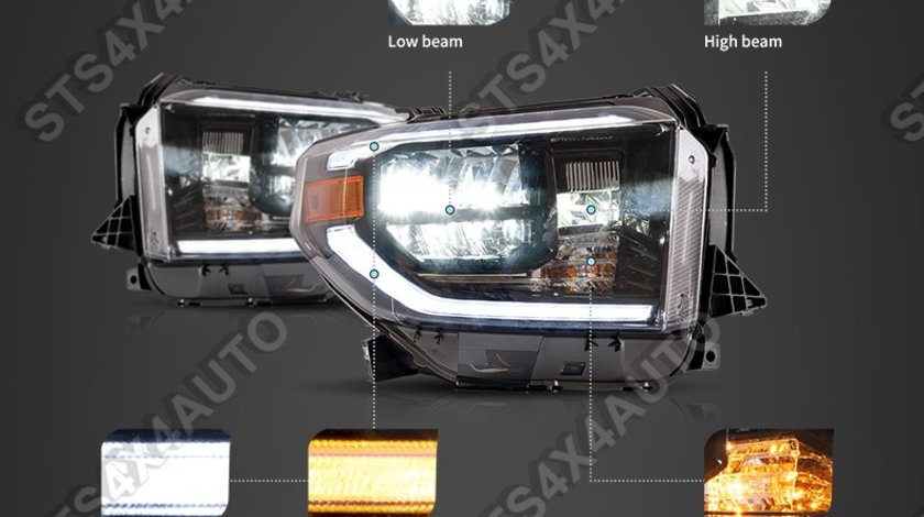 DAYLINE LED FARURI CU DYNAMIC SEMNALIZARE TOYOTA TUNDRA 2015-2020 BK [V1]