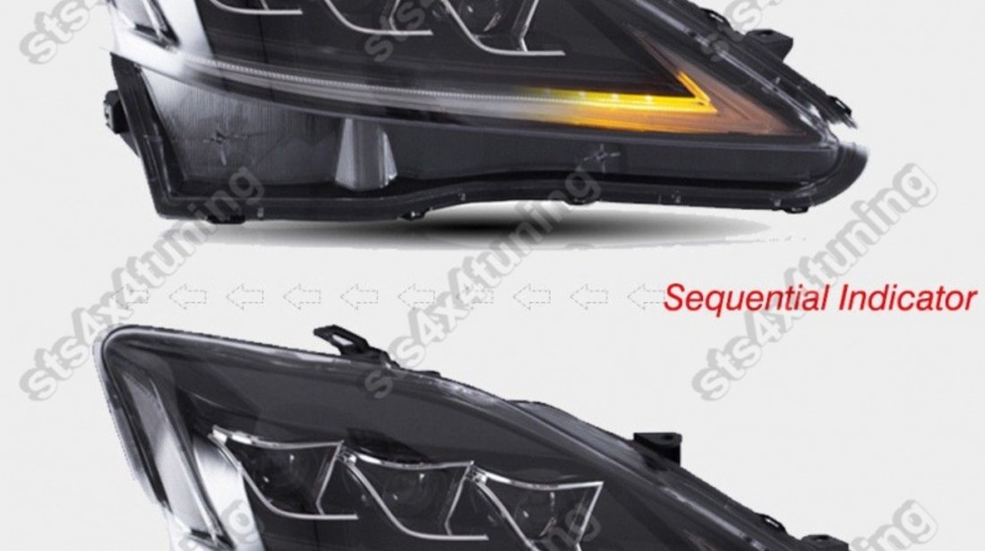 DAYLINE LED FARURI CU SEQUENTIAL SEMNALIZARE LEXUS XE20 IS250/IS350 2006-2013 BK [V4]