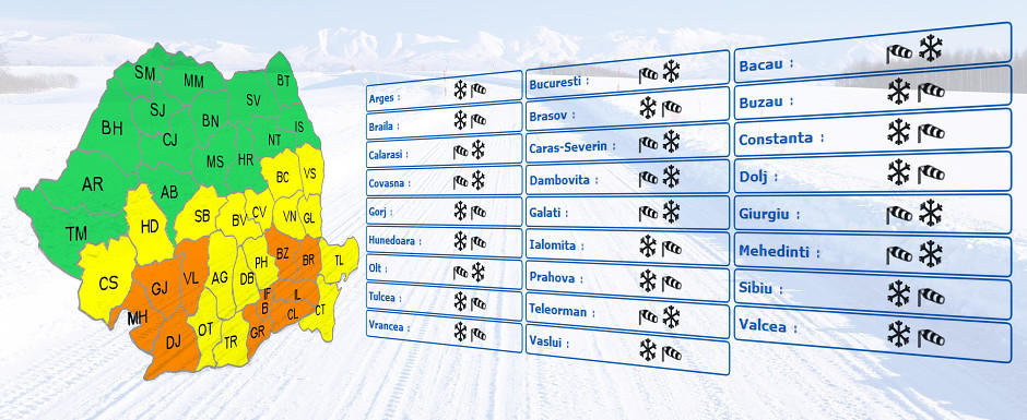 DE ASTAZI, vine zapada! Cod galben de ninsori in peste jumatate aproape tara