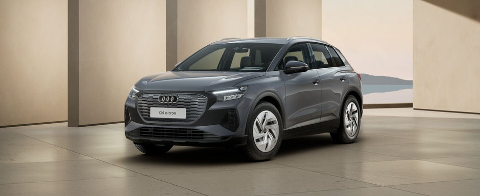 De frica sa nu ramana fara cumparatori, Audi a scazut considerabil pretul primului Q4 din istorie. Cea mai ieftina versiune vanduta acum de nemti nu ofera insa in standard nici macar jante din aliaj De frica sa nu ramana fara cumparatori, Audi a scazut considerabil pretul primului Q4 din istorie. Cea mai ieftina versiune vanduta acum de nemti nu ofera insa in standard nici macar jante din aliaj